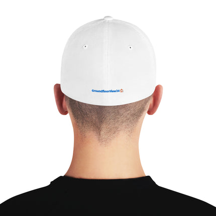 Belgium Structured Cap GroundfloorView24 with 3 Logos.