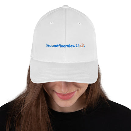 Belarus Structured Cap GroundfloorView24 with 3 Logos.