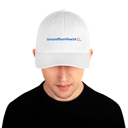 Belgium Structured Cap GroundfloorView24 with 3 Logos.