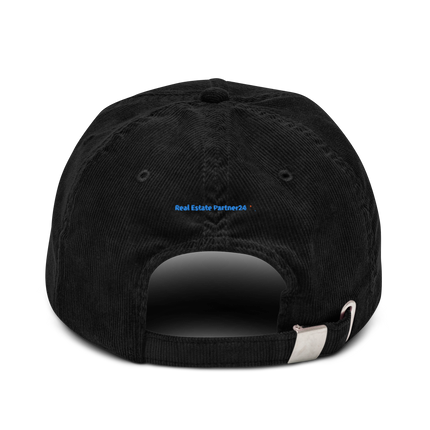 Sweden Corduroy Hat Real Estate Partner24 with 3 Logos.