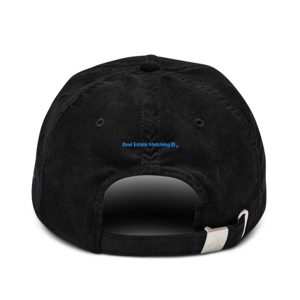 North Macedonia Corduroy Hat Real Estate Matching with 3 Logos.