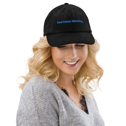 Belgium Corduroy Hat Real Estate Matching with 3 Logos