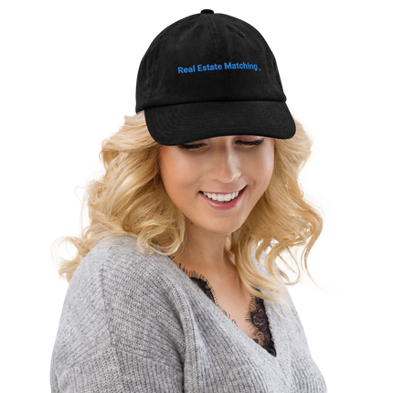 Finland Corduroy Hat Real Estate Matching with 3 Logos