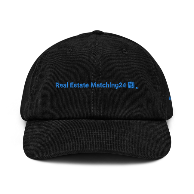 North Macedonia Corduroy Hat Real Estate Matching24 with 3 Logos.