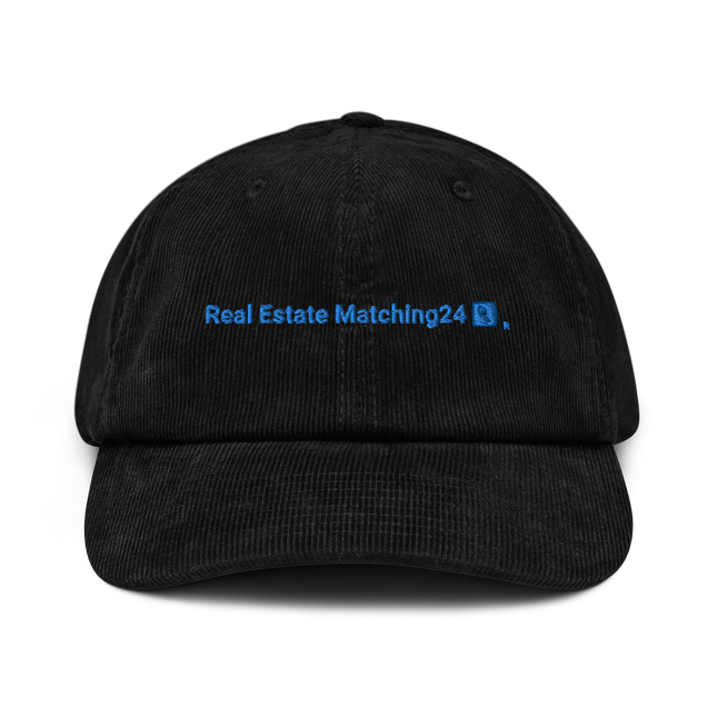 Switzerland Corduroy Hat Real Estate Matching24 with 3 Logos.