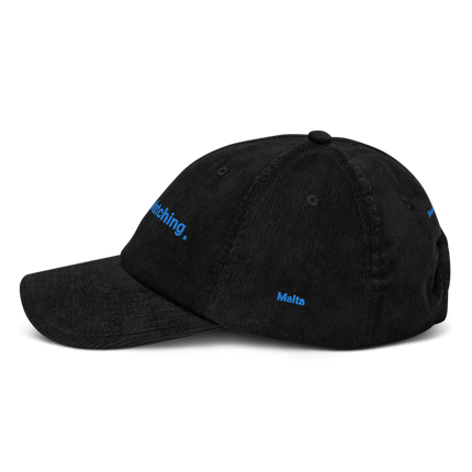 Malta Corduroy Hat Real Estate Matching with 3 Logos