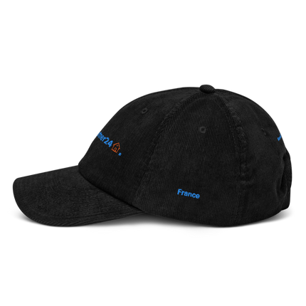 France Corduroy Hat Real Estate Partner24 with 3 Logos.