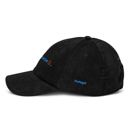 Portugal Corduroy Hat Real Estate Partner24 with 3 Logos.