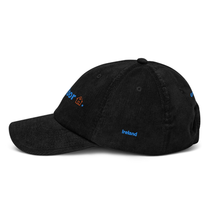 Ireland Corduroy Hat Groundfloor with 3 Logos.