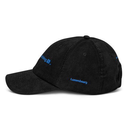 Luxembourg Corduroy Hat Real Estate Matching with 3 Logos.