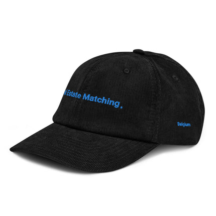 Belgium Corduroy Hat Real Estate Matching with 3 Logos