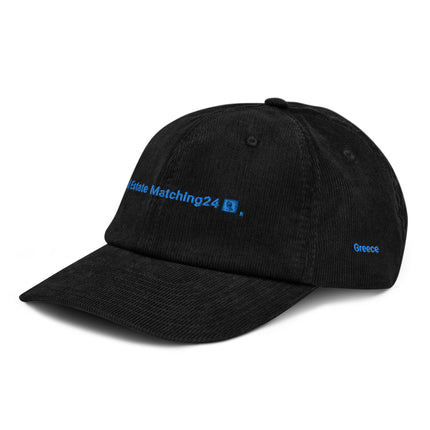 Greece Corduroy Hat Real Estate Matching24 with 3 Logos.