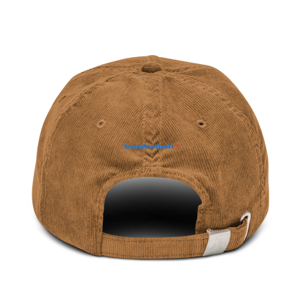 Romania Corduroy Hat GroundfloorView24 with 3 Logos.