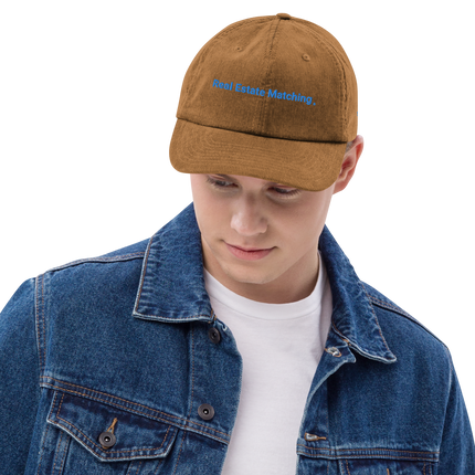 Serbia Corduroy Hat Real Estate Matching with 3 Logos