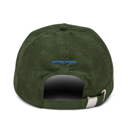 Belgium Corduroy Hat Real Estate Matching with 3 Logos