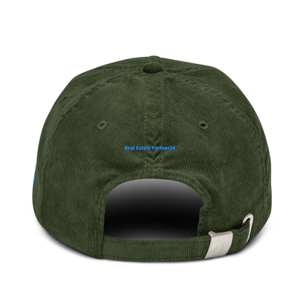 Czech Republic Corduroy Hat Real Estate Partner24 with 3 Logos.