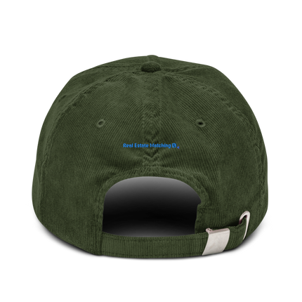 Belgium Corduroy Hat Real Estate Matching with 3 Logos.