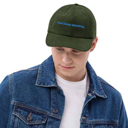 Belgium Corduroy Hat Real Estate Matching with 3 Logos