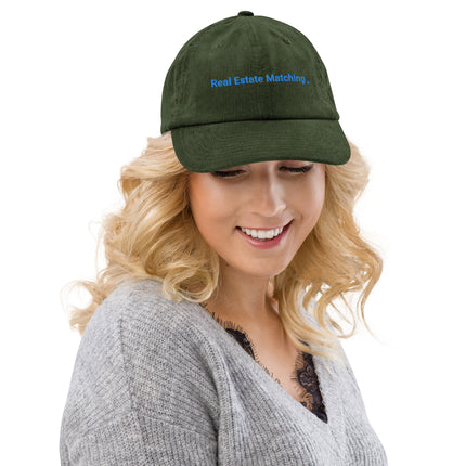 Bulgaria Corduroy Hat Real Estate Matching with 3 Logos