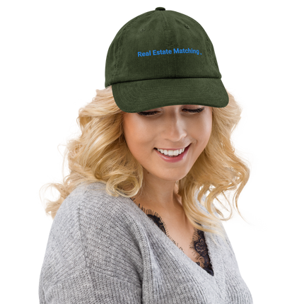 Spain Corduroy Hat Real Estate Matching with 3 Logos