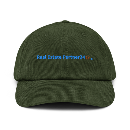 Slovakia Corduroy Hat Real Estate Partner24 with 3 Logos.