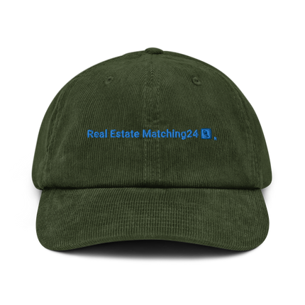 Denmark Corduroy Hat Real Estate Matching24 with 3 Logos.
