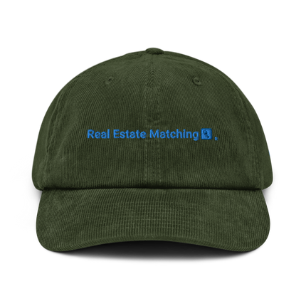Montenegro Corduroy Hat Real Estate Matching with 3 Logos.