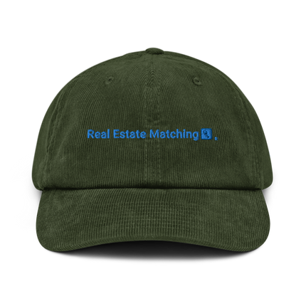Switzerland Corduroy Hat Real Estate Matching with 3 Logos.