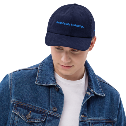 Montenegro Corduroy Hat Real Estate Matching with 3 Logos