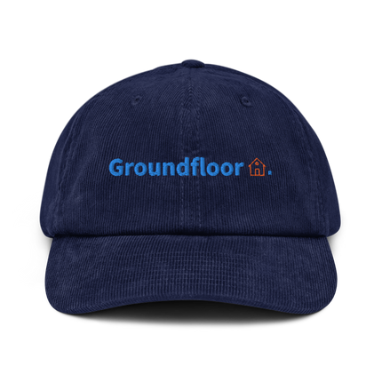 Bulgaria Corduroy Hat Groundfloor with 3 Logos.