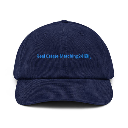 Greece Corduroy Hat Real Estate Matching24 with 3 Logos.