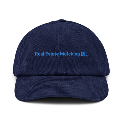 Sweden Corduroy Hat Real Estate Matching with 3 Logos.
