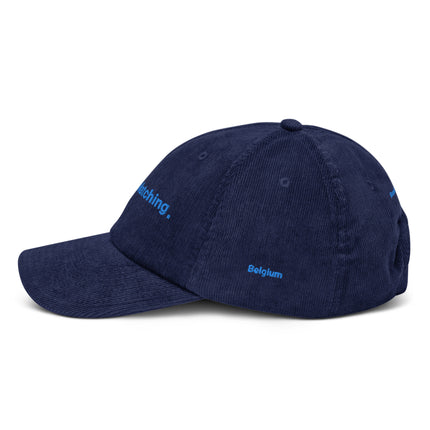 Belgium Corduroy Hat Real Estate Matching with 3 Logos