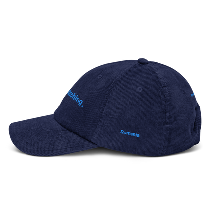 Romania Corduroy Hat Real Estate Matching with 3 Logos