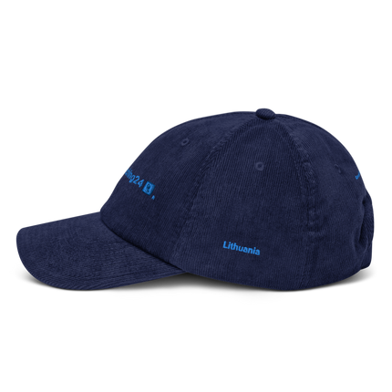 Lithuania Corduroy Hat Real Estate Matching24 with 3 Logos.