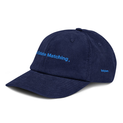 Belgium Corduroy Hat Real Estate Matching with 3 Logos