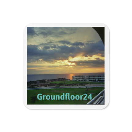 Natural View Cork-back coaster with Groundfloor24 without House Logo