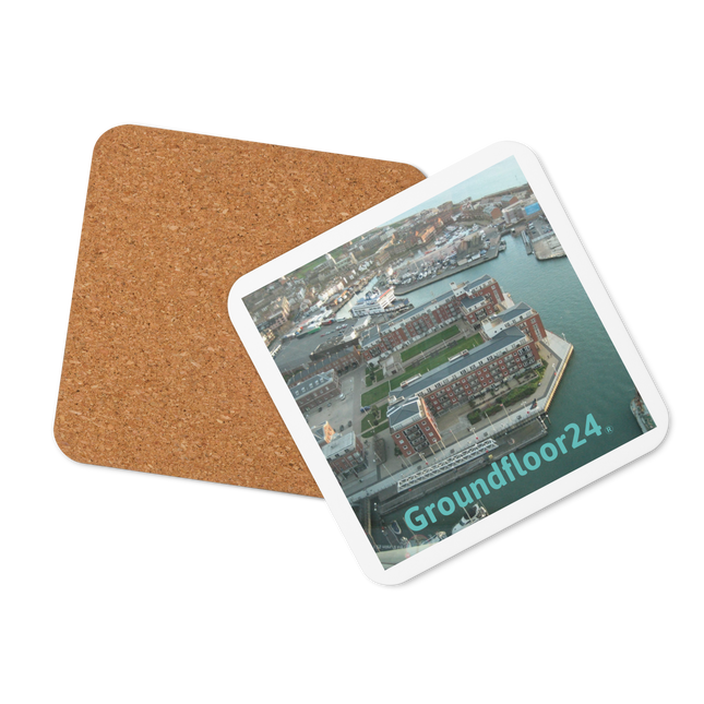 Nice City Cork-back coaster with Groundfloor24 without House Logo