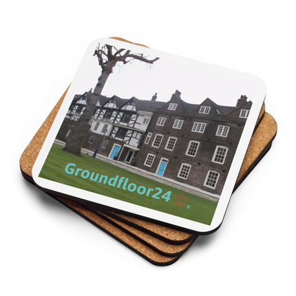 Beautiful Palace Cork-back coaster with Groundfloor24 with House Logo