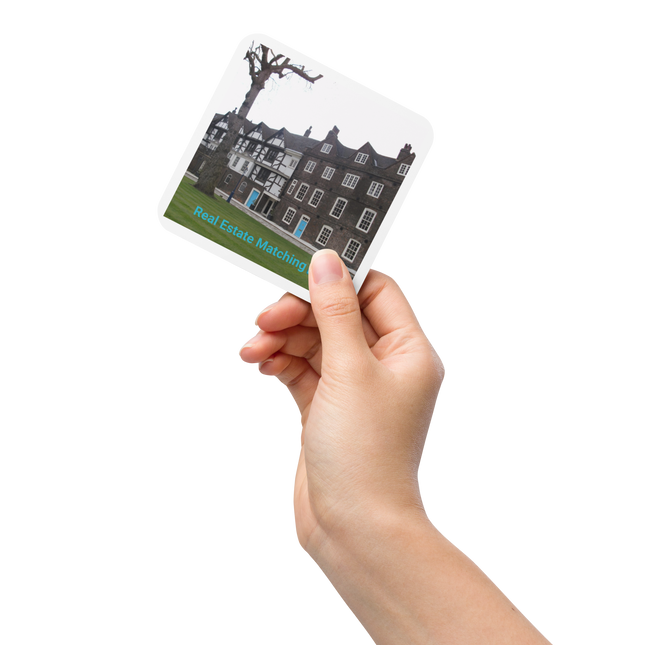 Beautiful Palace Cork-back coaster with realestatematching with key Logo