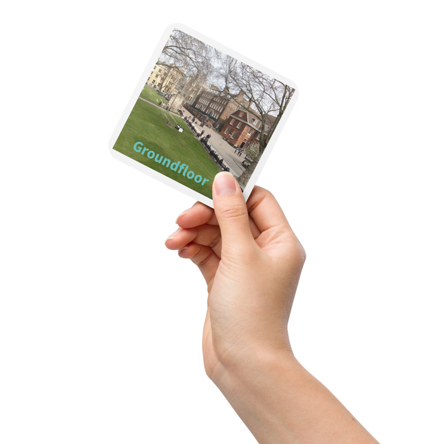 Beautiful Park Cork-back coaster with Groundfloor with House Logo