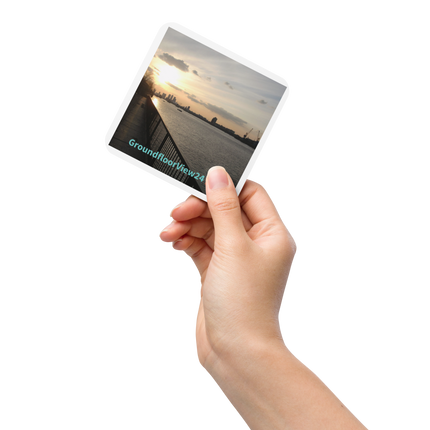 Awesome River View Cork-back coaster with groundfloorview24 with House Logo