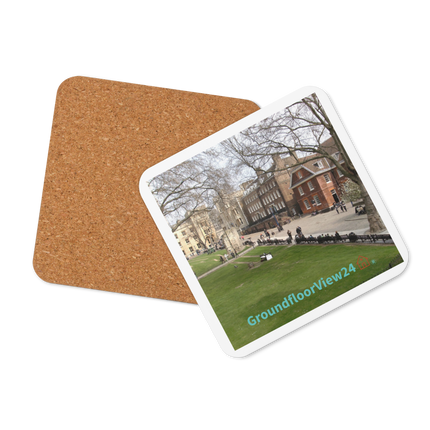 Beautiful Park Cork-back coaster with groundfloorview24 with House Logo