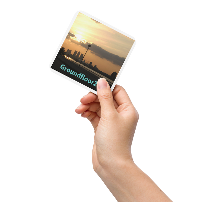 Majestic Sunset Cork-back coaster with Groundfloor24 without House Logo
