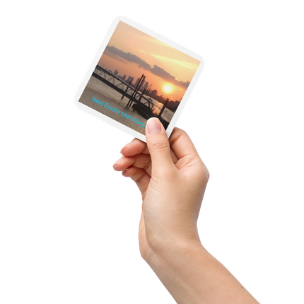 Evening Glow Cork-back coaster with realestatematching with key Logo