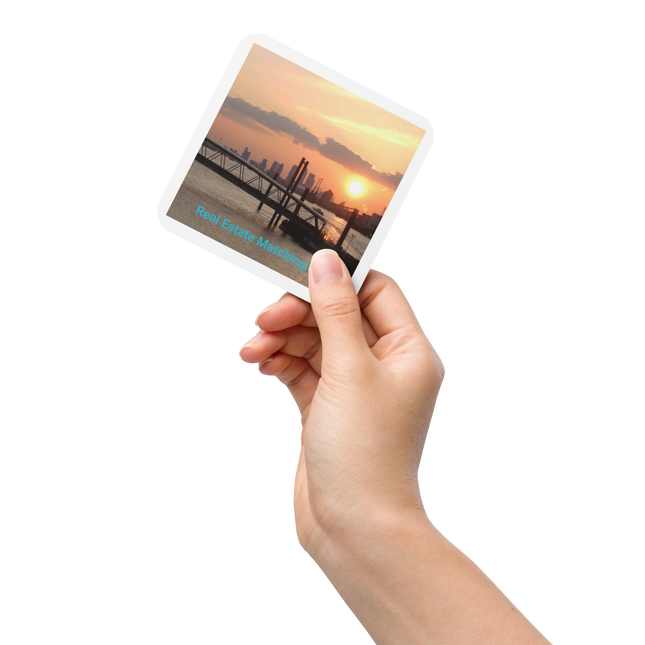 Evening Glow Cork-back coaster with realestatematching with key Logo