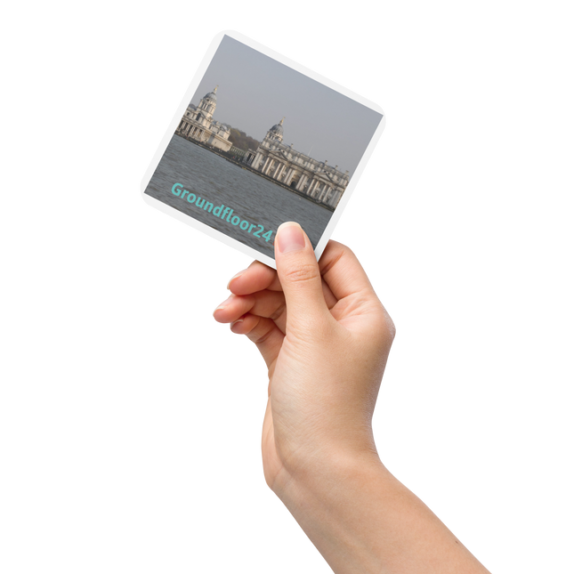 Riverside Beauty Cork-back coaster with Groundfloor24 with House Logo