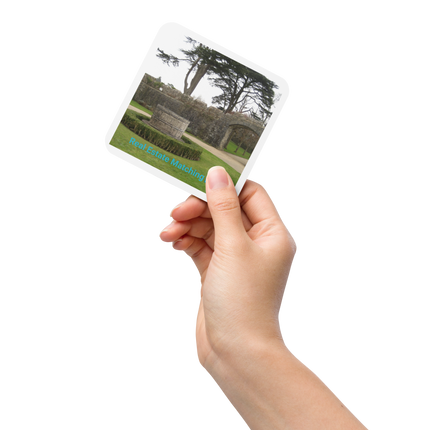 Nature's Wonders Cork-back coaster with realestatematching with key Logo