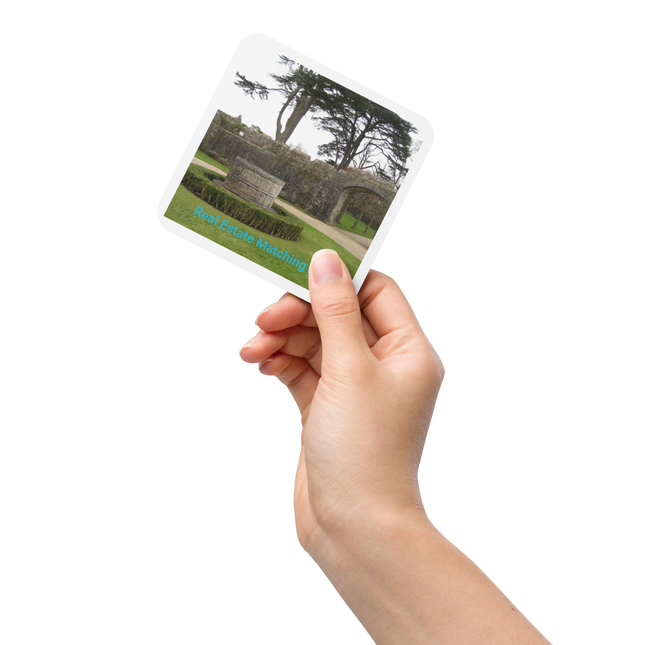 Nature's Wonders Cork-back coaster with realestatematching with key Logo