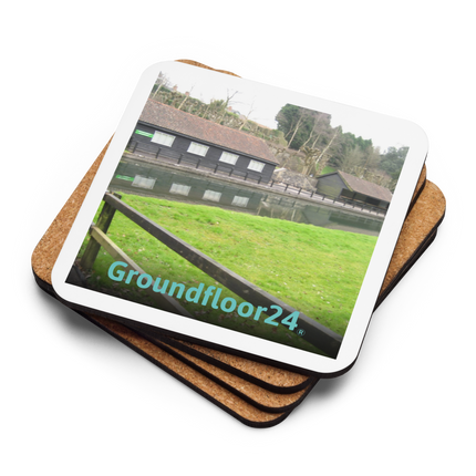 Lakeside Serenity Cork-back coaster with Groundfloor24 without House Logo